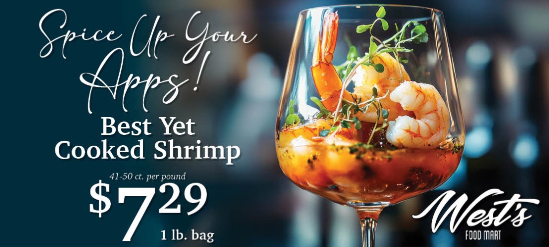 Spice up your Apps! Best yet cooked shrimp $7.29 1lb bag